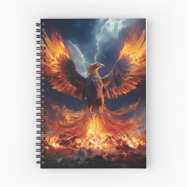 Item preview, Infernal Fire Phoenix Rising from Ash Ground designed and sold by MDKey DESIGN.
