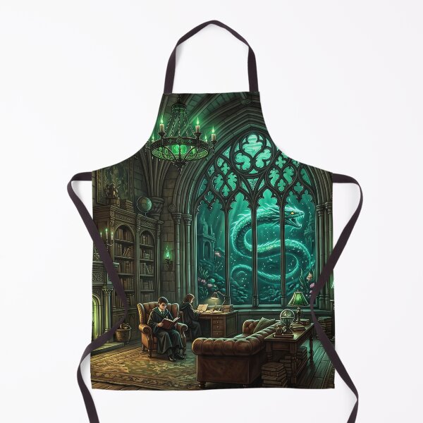Item preview, Serpent House Common Room Under the Lake - Dark Academia Fantasy Art designed and sold by KreonaTime.