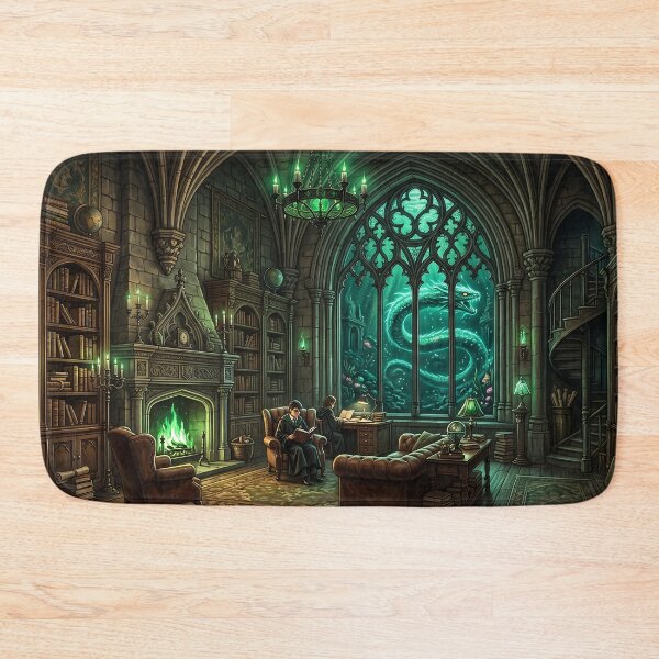 Item preview, Serpent House Common Room Under the Lake - Dark Academia Fantasy Art designed and sold by KreonaTime.