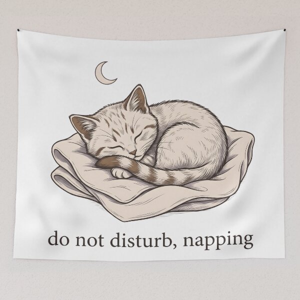 Item preview, Do Not Disturb Napping Cat – Cute Sleeping Cat Lover Design designed and sold by StickerNestYou.