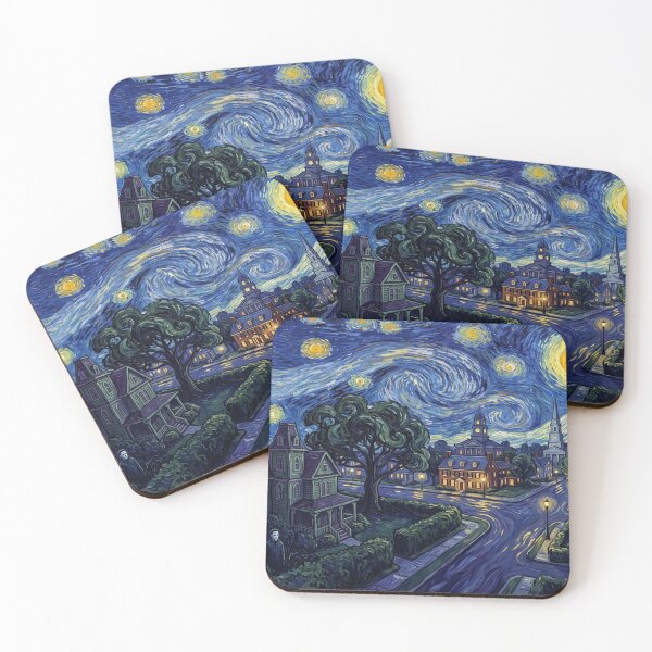 Item preview, Haddonfield Starry Night Horror Landscape designed and sold by Bad-Decisions-Designs.