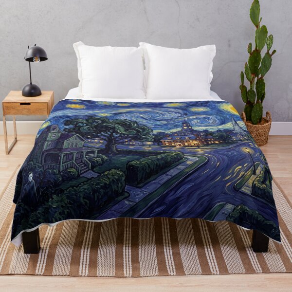 Item preview, Haddonfield Starry Night Horror Landscape designed and sold by Bad-Decisions-Designs.