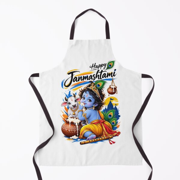 Item preview, happy janmashtami ll grils and boys, young ll T- Shirts Jai Shree Krishna Personalize White Color T-Shirt designed and sold by everyone cloth house.