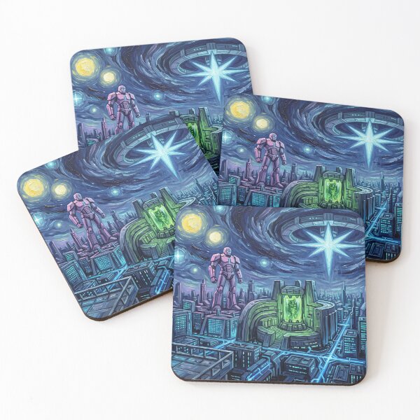 Item preview, Hala Starry Night Sci Fi Landscape designed and sold by Bad-Decisions-Designs.