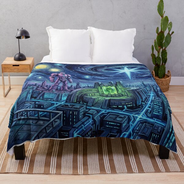 Item preview, Hala Starry Night Sci Fi Landscape designed and sold by Bad-Decisions-Designs.