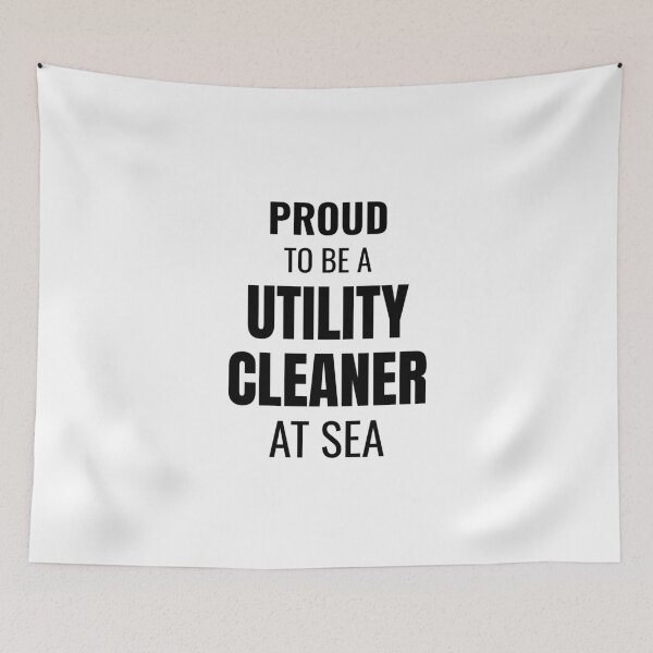 Item preview, Proud to be a Utility Cleaner at Sea (Black) designed and sold by ShipCrewNation.