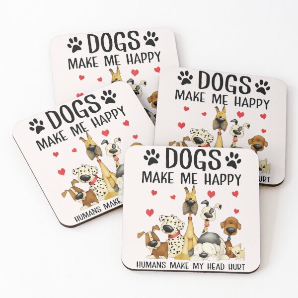Item preview, Dogs Make Me Happy Humans Make My Head Hurt Dog Lover Pet Parent designed and sold by CharlieConon.