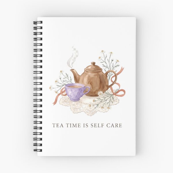 Item preview, Tea Time Is Self Care – Cozy Tea Lover Floral Vintage Design designed and sold by StickerNestYou.