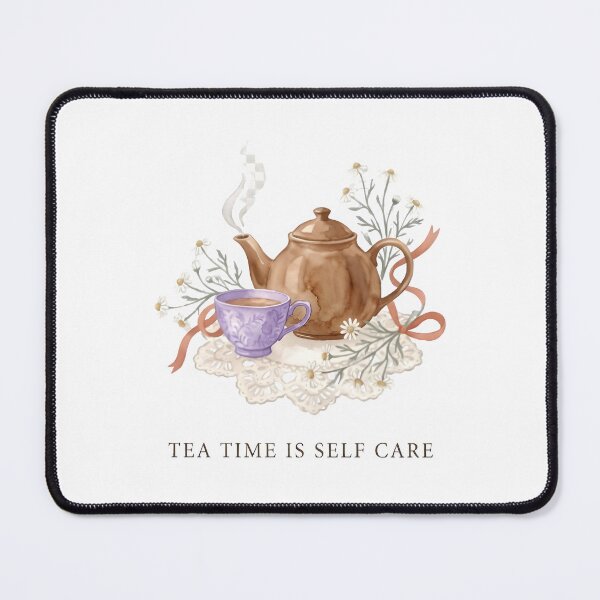 Item preview, Tea Time Is Self Care – Cozy Tea Lover Floral Vintage Design designed and sold by StickerNestYou.