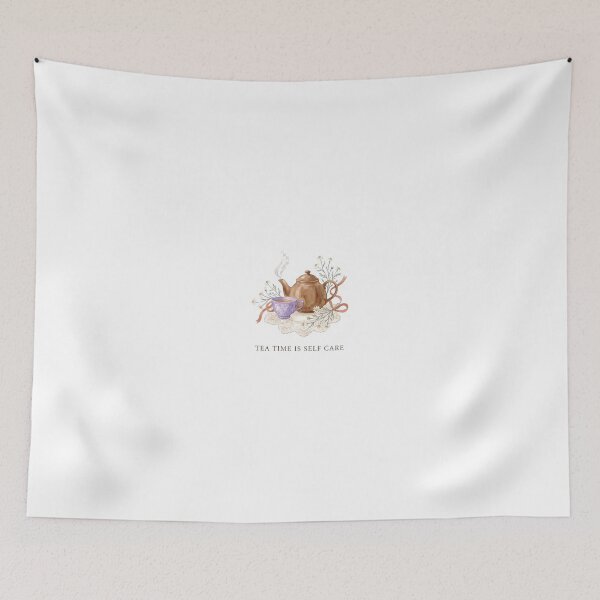 Item preview, Tea Time Is Self Care – Cozy Tea Lover Floral Vintage Design designed and sold by StickerNestYou.