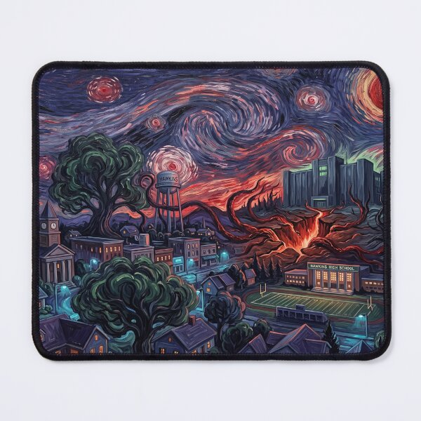 Item preview, Hawkins Indiana Starry Night Sci Fi Landscape designed and sold by Bad-Decisions-Designs.