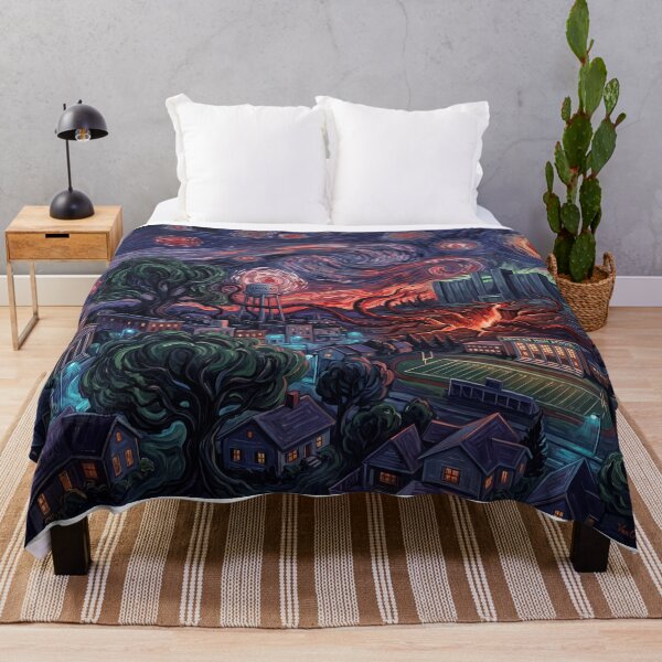 Item preview, Hawkins Indiana Starry Night Sci Fi Landscape designed and sold by Bad-Decisions-Designs.