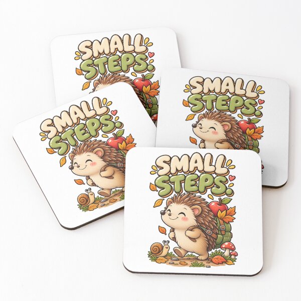 Item preview, Small Steps. – Cute Happy Hedgehog Cartoon Design designed and sold by Kiinaaa.
