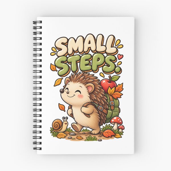 Item preview, Small Steps. – Cute Happy Hedgehog Cartoon Design designed and sold by Kiinaaa.