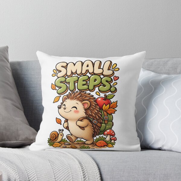Item preview, Small Steps. – Cute Happy Hedgehog Cartoon Design designed and sold by Kiinaaa.