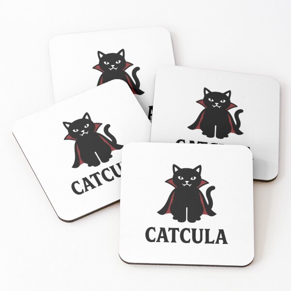 Item preview, Catcula Cute Vampire Black Cat Funny Halloween Pun Spooky Season designed and sold by raedattia.