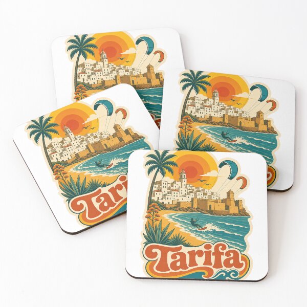 Item preview, Tarifa Spain Travel Souvenir - Retro Illustration designed and sold by VisualArtsOasis.