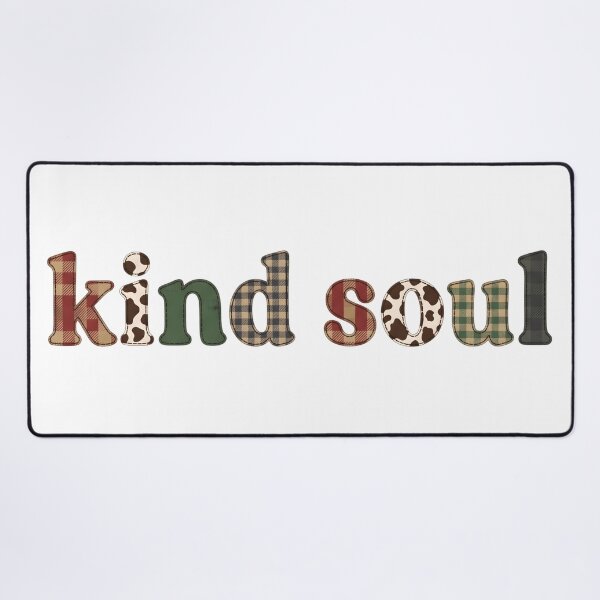 Item preview, Kind Soul – Rustic Plaid & Cow Print Cottagecore Design designed and sold by StickerNestYou.
