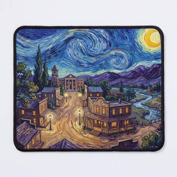 Item preview, Hill Valley 1860s Starry Night Western Landscape designed and sold by Bad-Decisions-Designs.