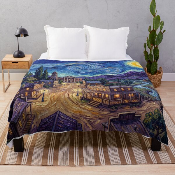 Item preview, Hill Valley 1860s Starry Night Western Landscape designed and sold by Bad-Decisions-Designs.