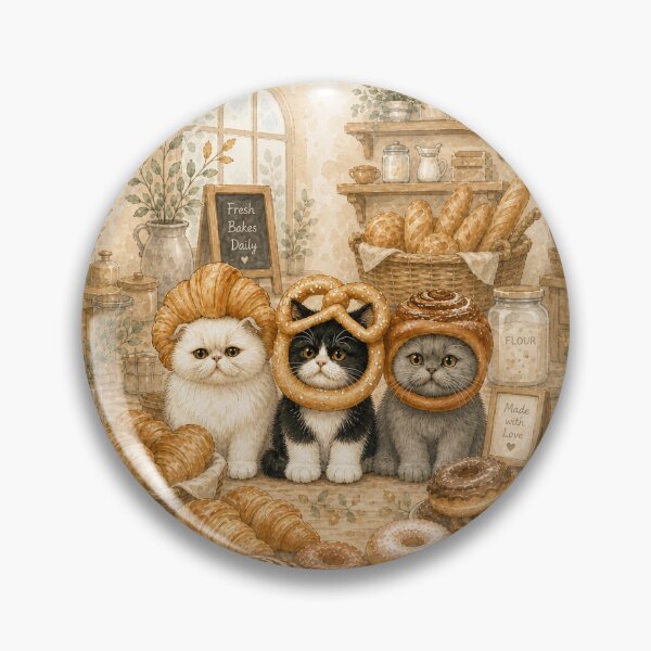 Item preview, Cats Wearing Pastry Hats designed and sold by prettykaler.