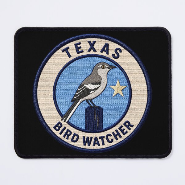 Item preview, Texas Bird Watcher – Northern Mockingbird Patch designed and sold by The-Drip-Studio.