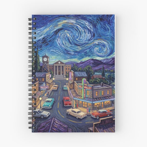 Item preview, Hill Valley 1950s Starry Night Retro Landscape designed and sold by Bad-Decisions-Designs.