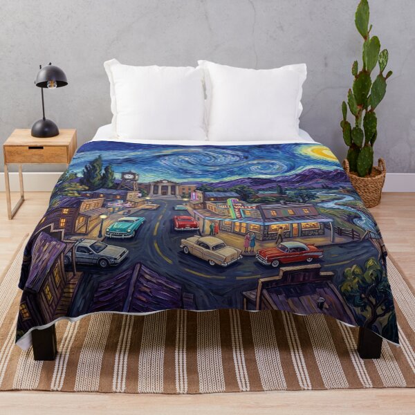 Item preview, Hill Valley 1950s Starry Night Retro Landscape designed and sold by Bad-Decisions-Designs.