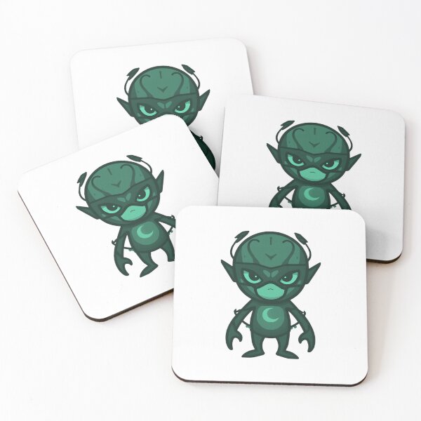 Item preview, Cute Green Alien Creature Crescent Moon Mask designed and sold by skxzogxrl.