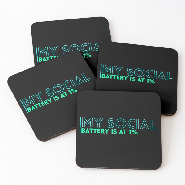 Item preview, My Social Battery Is at 1% Funny Introvert T-Shirt designed and sold by AstronautMerch.