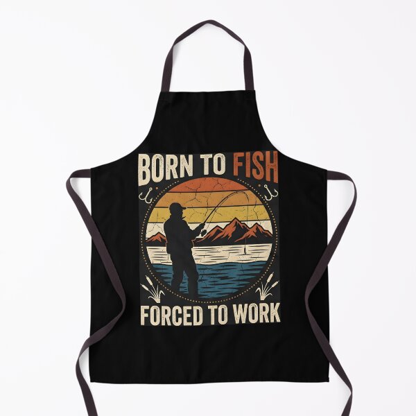 Item preview, Born to Fish Forced to Work Distresed Retro Vintage designed and sold by ZanyPaintbrush.