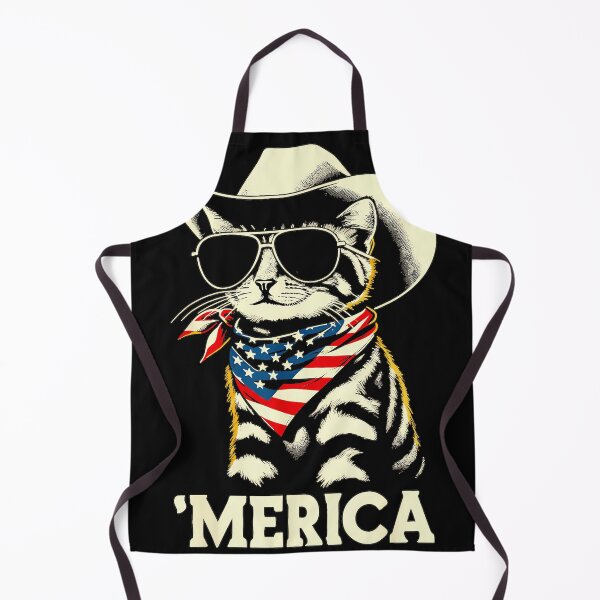 Item preview, Merica Patriotic Cat American Cowboy designed and sold by CharlieConon.