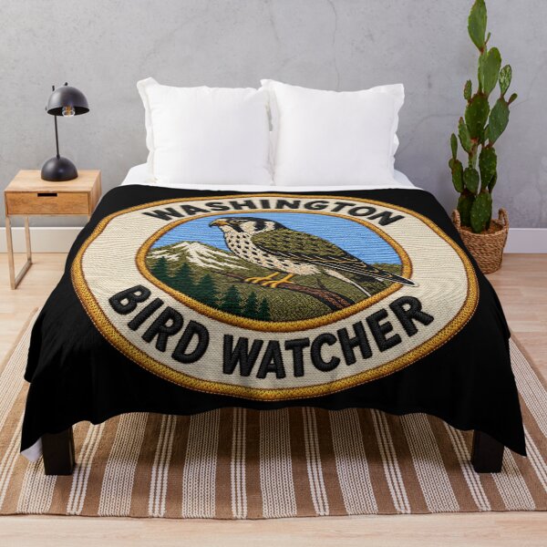 Item preview, Washington Bird Watcher – Peregrine Falcon Mountain Patch designed and sold by The-Drip-Studio.