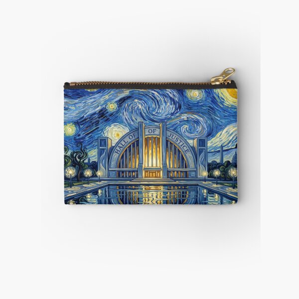 Item preview, Hall of Justice Starry Night Comic Landscape designed and sold by Bad-Decisions-Designs.