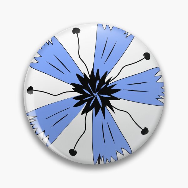 Item preview, Cornflower flower with and stem and panicles, stylized designed and sold by ZorianArt.