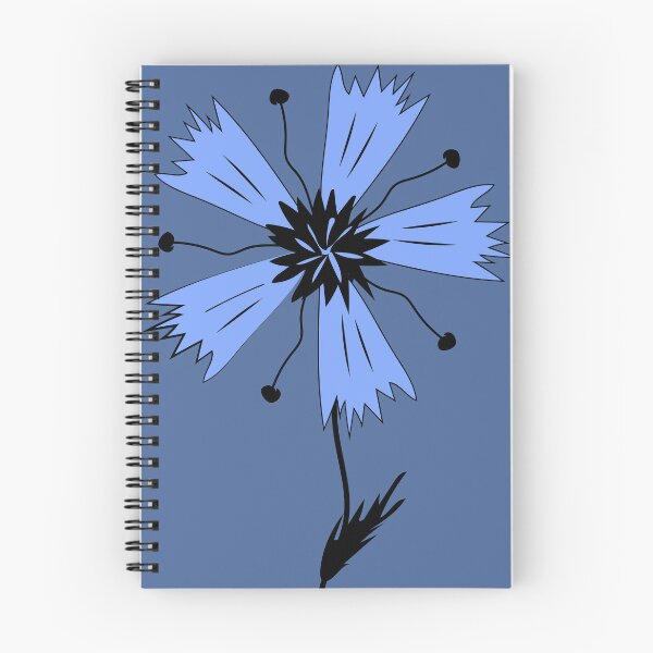 Item preview, Cornflower flower with and stem and panicles, stylized designed and sold by ZorianArt.