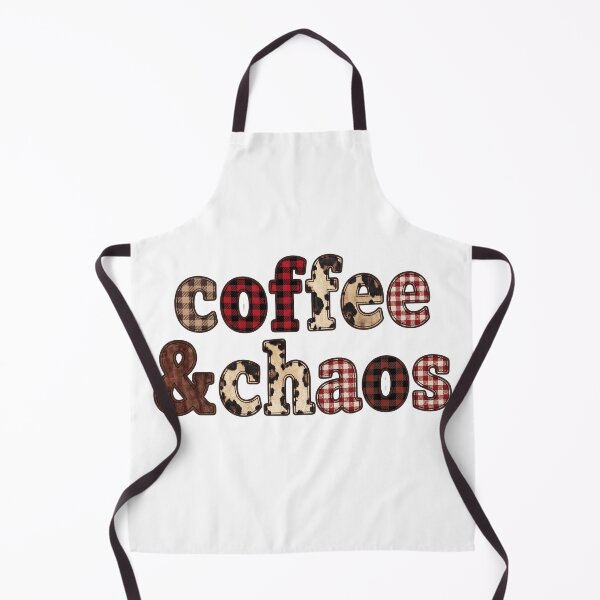 Item preview, Coffee & Chaos – Cozy Autumn Plaid Coffee Lover Design designed and sold by StickerNestYou.