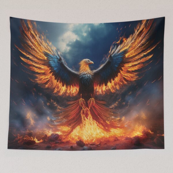 Item preview, Celestial Phoenix Wings of Fire Fantasy Art designed and sold by MDKey DESIGN.