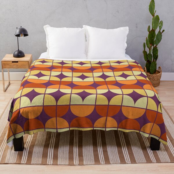 Item preview, Retro 70s Geometric Circle Pattern Design designed and sold by Zaya_art.