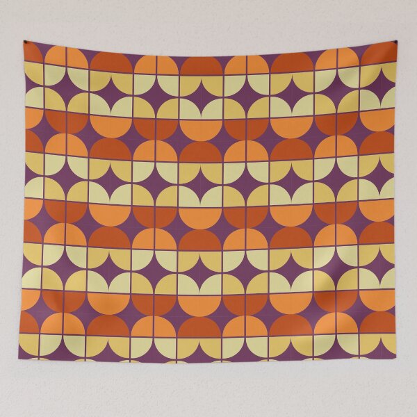 Item preview, Retro 70s Geometric Circle Pattern Design designed and sold by Zaya_art.