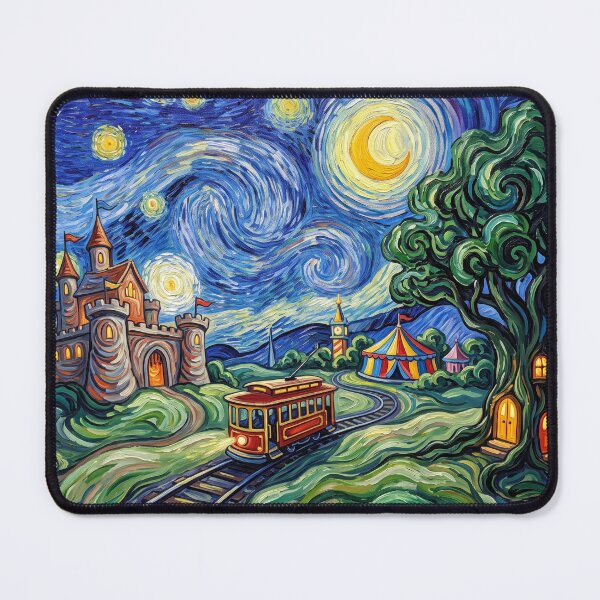 Item preview, Kingdom of Make Believe Starry Night Fantasy Landscape designed and sold by Bad-Decisions-Designs.