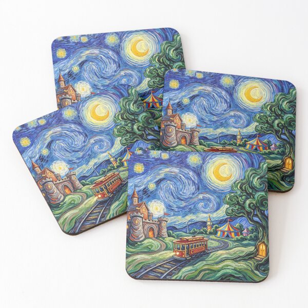 Item preview, Kingdom of Make Believe Starry Night Fantasy Landscape designed and sold by Bad-Decisions-Designs.