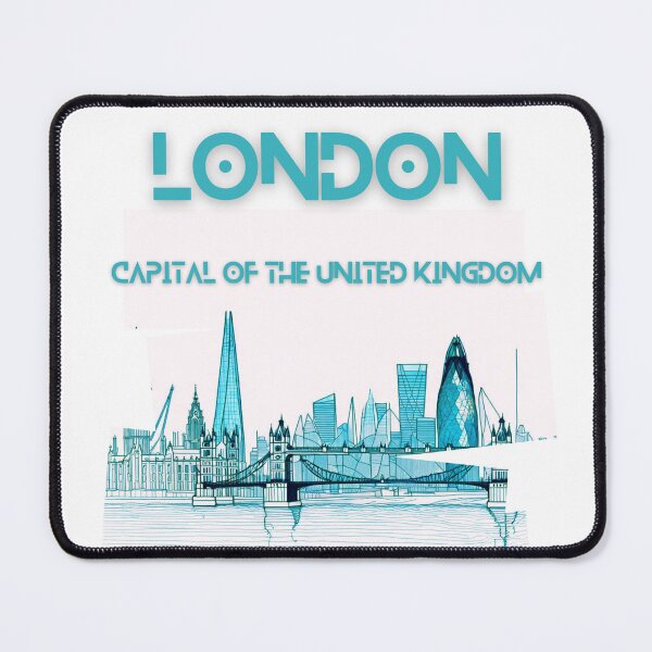 Item preview, London skyline, The Shard, Gherkin, Thames, Big Ben, London, Abstract art piece, beautiful unique London line art designed and sold by Coolparrotgirl.