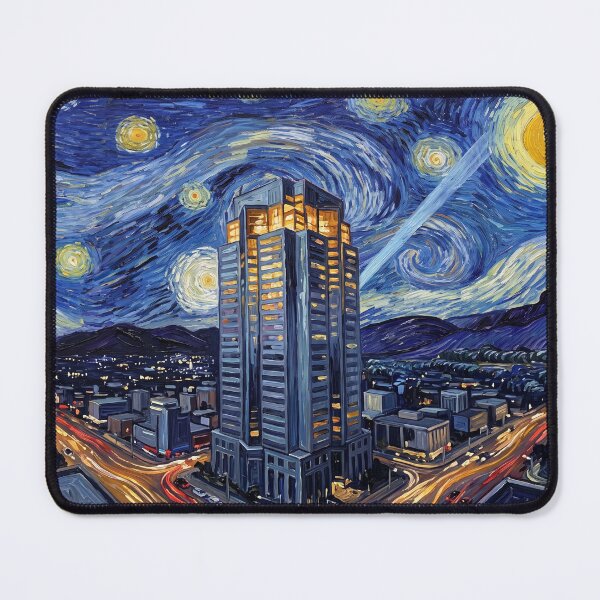 Item preview, Nakatomi Plaza Starry Night Action Landscape designed and sold by Bad-Decisions-Designs.