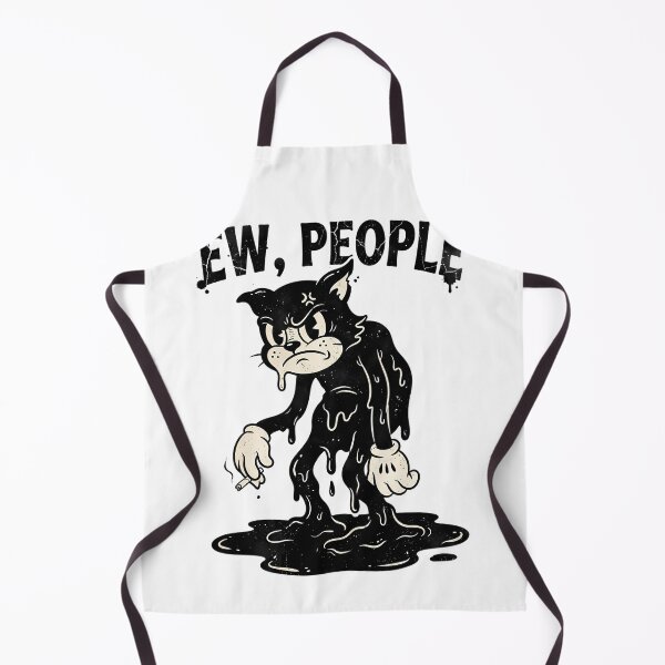 Item preview, Ew People Grumpy Black Cat Vintage Cartoon designed and sold by DripCultureLab.