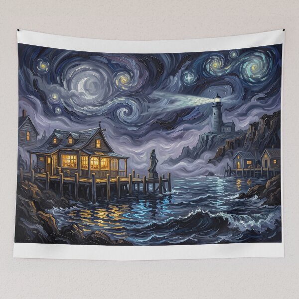 Item preview, Horseshoe Bay Starry Night Mystery Landscape designed and sold by Bad-Decisions-Designs.