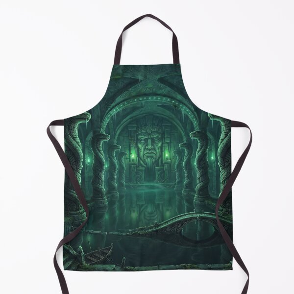 Item preview, Serpent House Common Room Under the Lake - Dark Academia Fantasy Art designed and sold by KreonaTime.