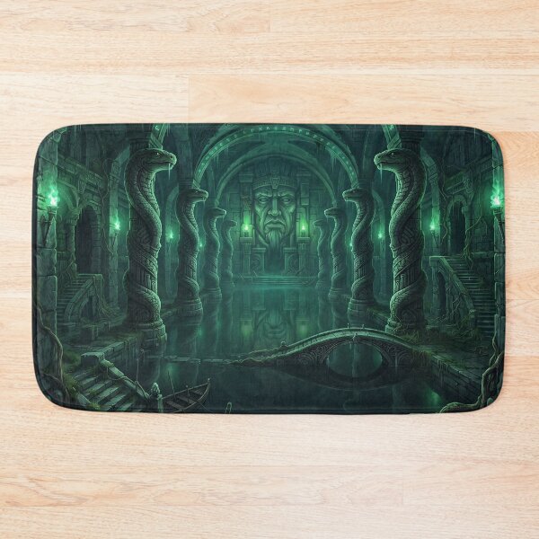 Item preview, Serpent House Common Room Under the Lake - Dark Academia Fantasy Art designed and sold by KreonaTime.