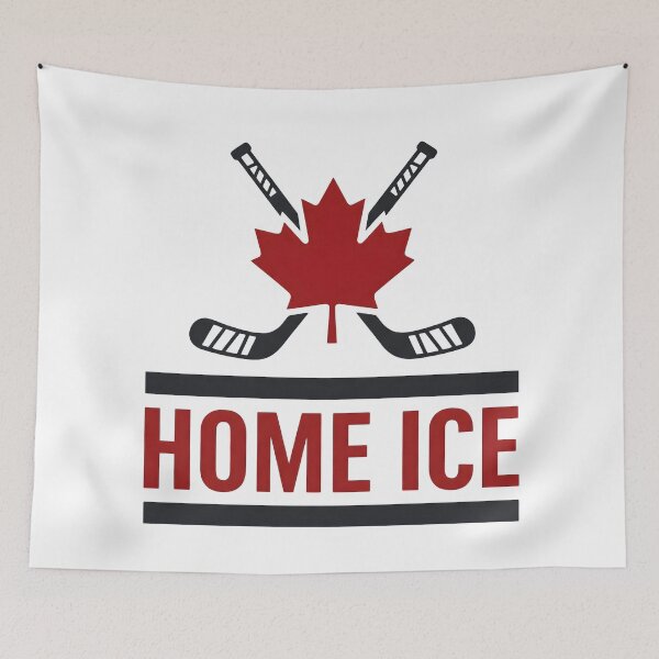 Item preview, Home Ice Hockey Canada – Maple Leaf Canadian Hockey Design designed and sold by StickerNestYou.