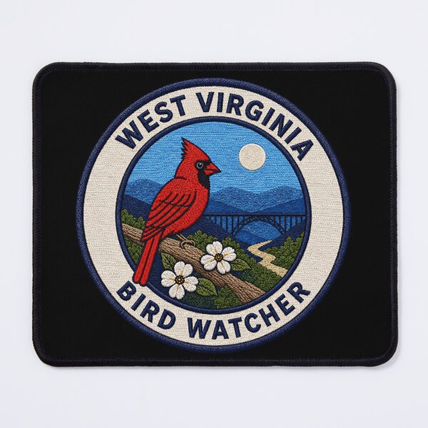Item preview, West Virginia Bird Watcher – Northern Cardinal Patch designed and sold by The-Drip-Studio.